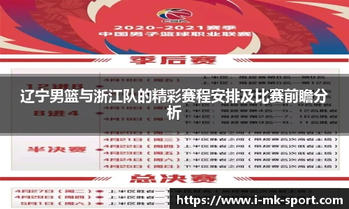 辽宁男篮与浙江队的精彩赛程安排及比赛前瞻分析